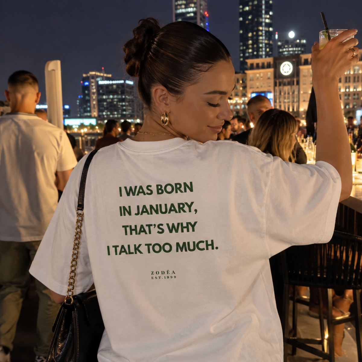 January Birthday Tee — "I Was Born in January, That's Why I Talk Too Much"